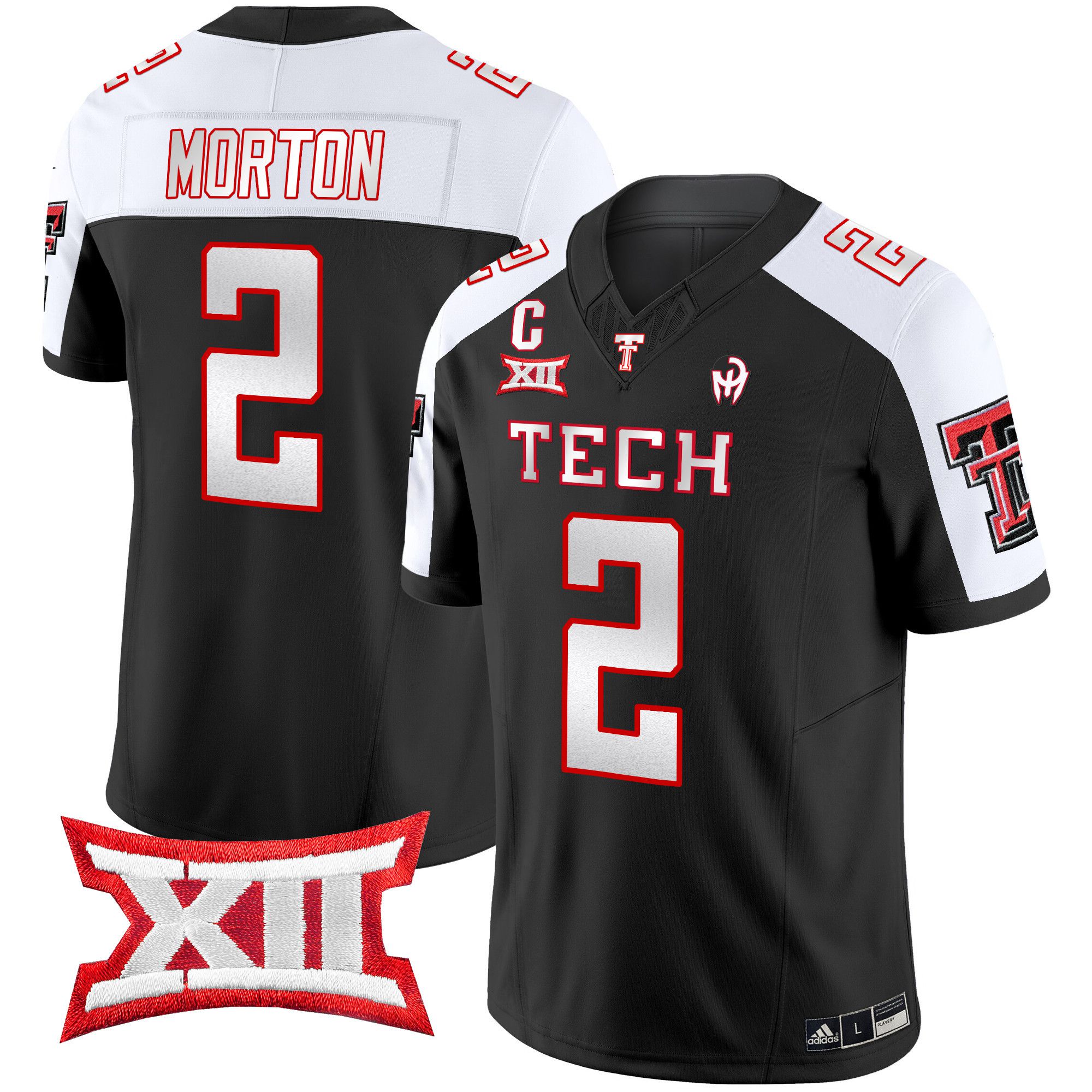 Men Texas Tech Red Raiders #2 Morton Black 2024 Patrick Mahomes Symbol Vapor Limited NCAA Jersey